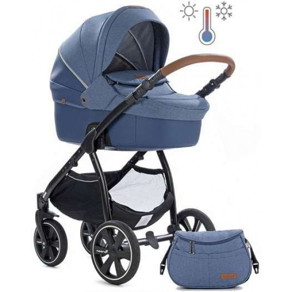 коляска 2 в 1 Noordi Fjordi Sport Melange Leather c термолюлькой 