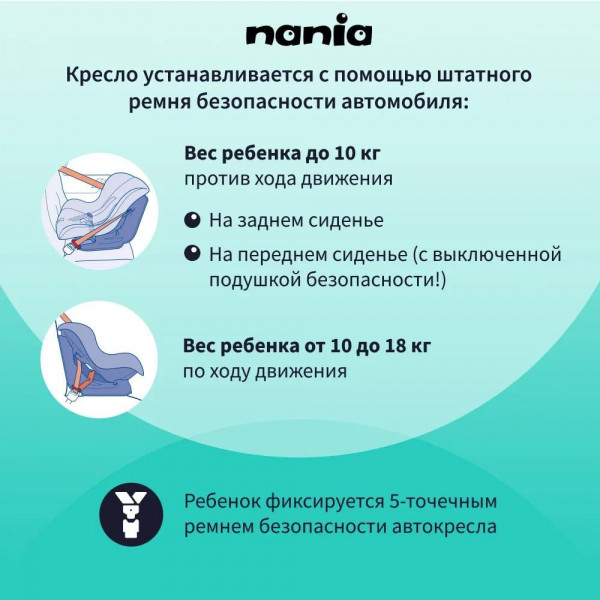 Автокресло Nania Cosmo First от 0 до 18 кг