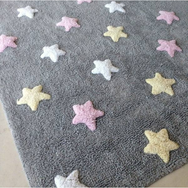 Детский ковер Lorena Canals Stars Tricolor (серо-розовый) 120х160 см